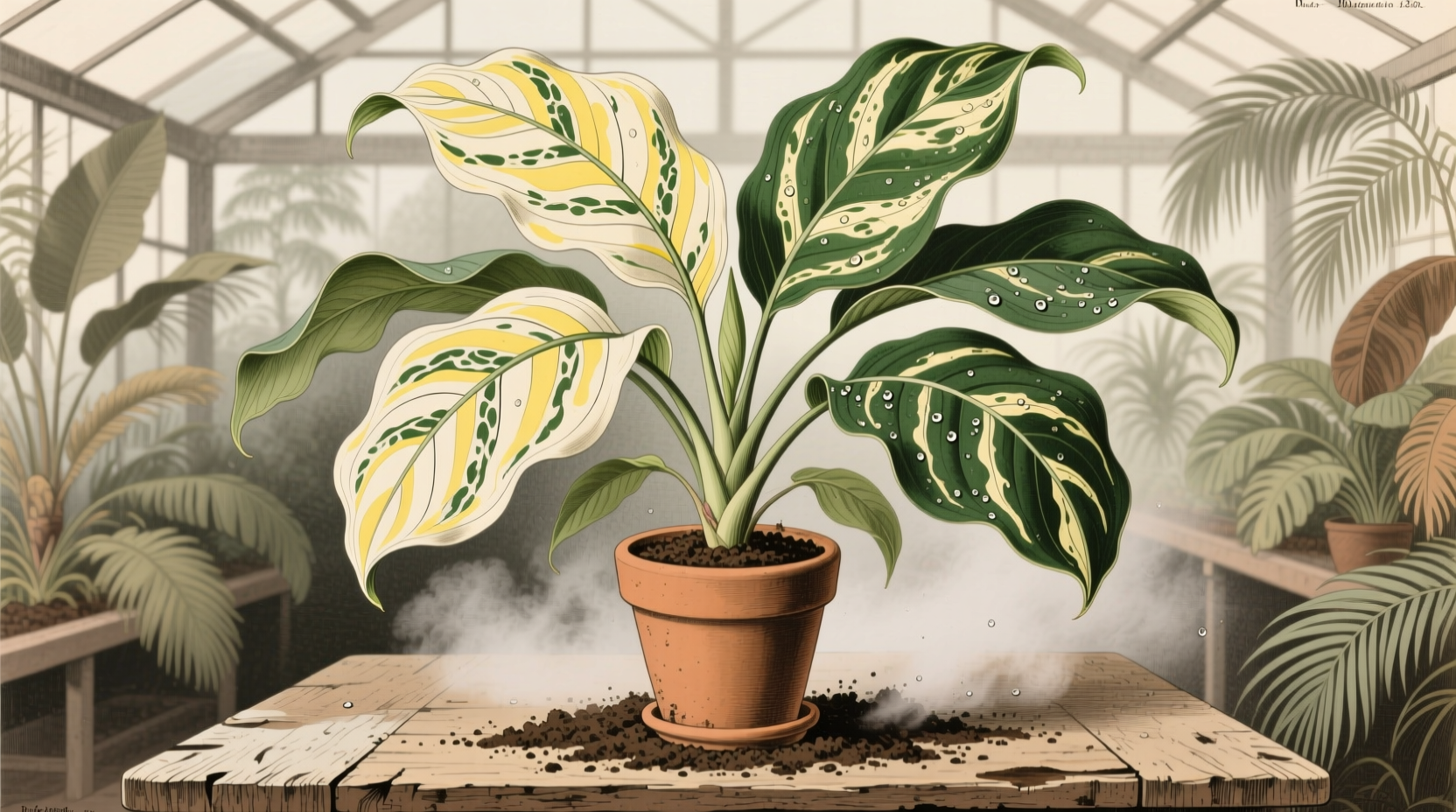 Dieffenbachia Scientific Name: Dieffenbachia spp. (Araceae family)