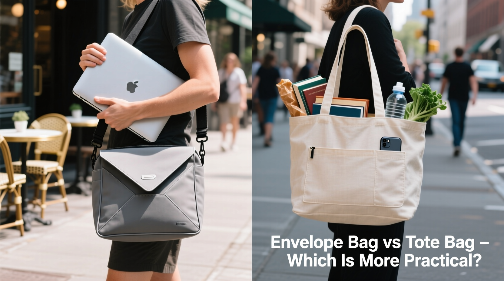 envelope bag vs tote bag which is actually more practical