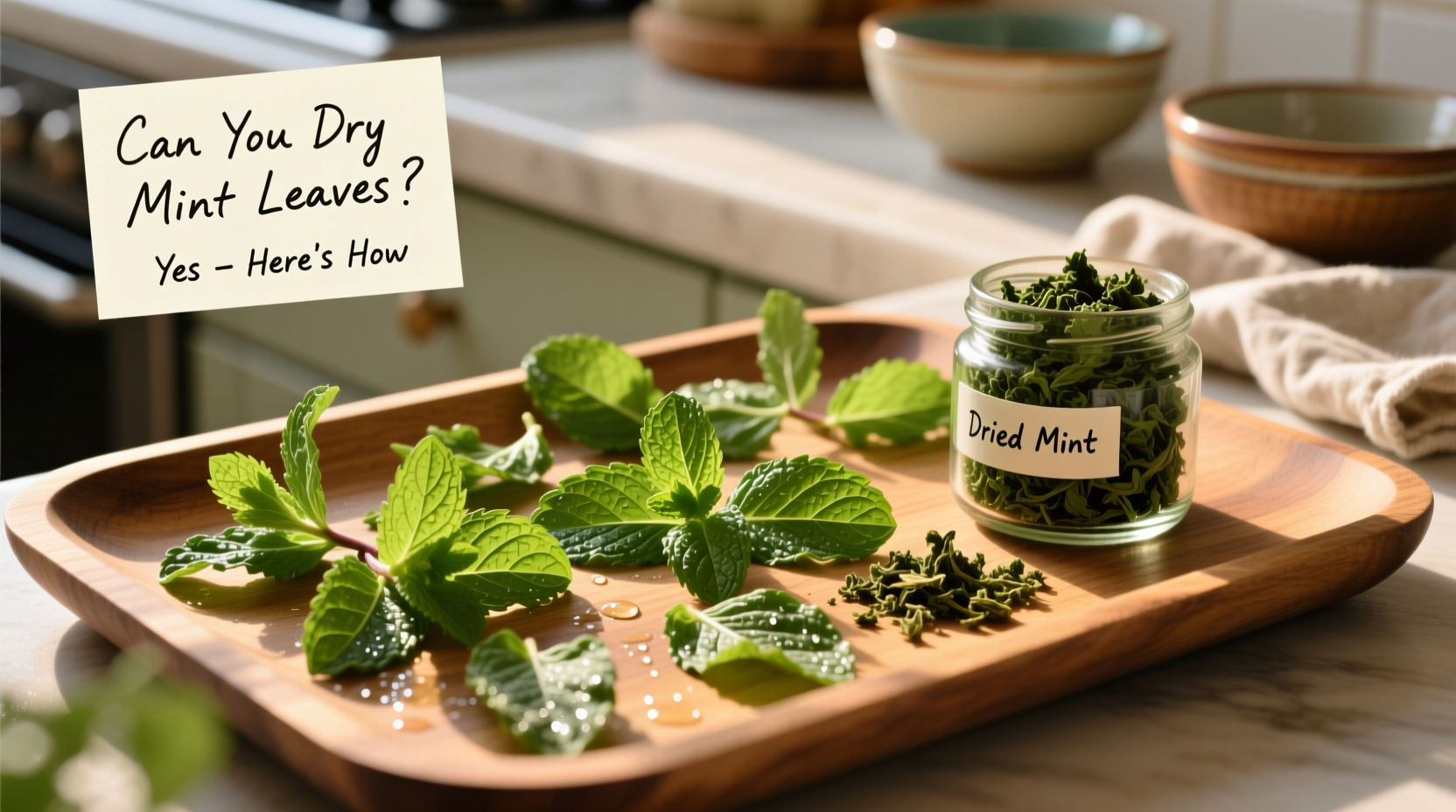 can you dry mint leaves