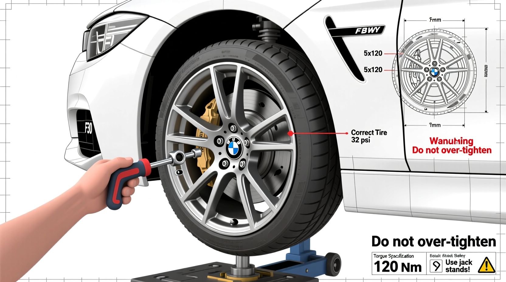 f30 manual wheel swap diy