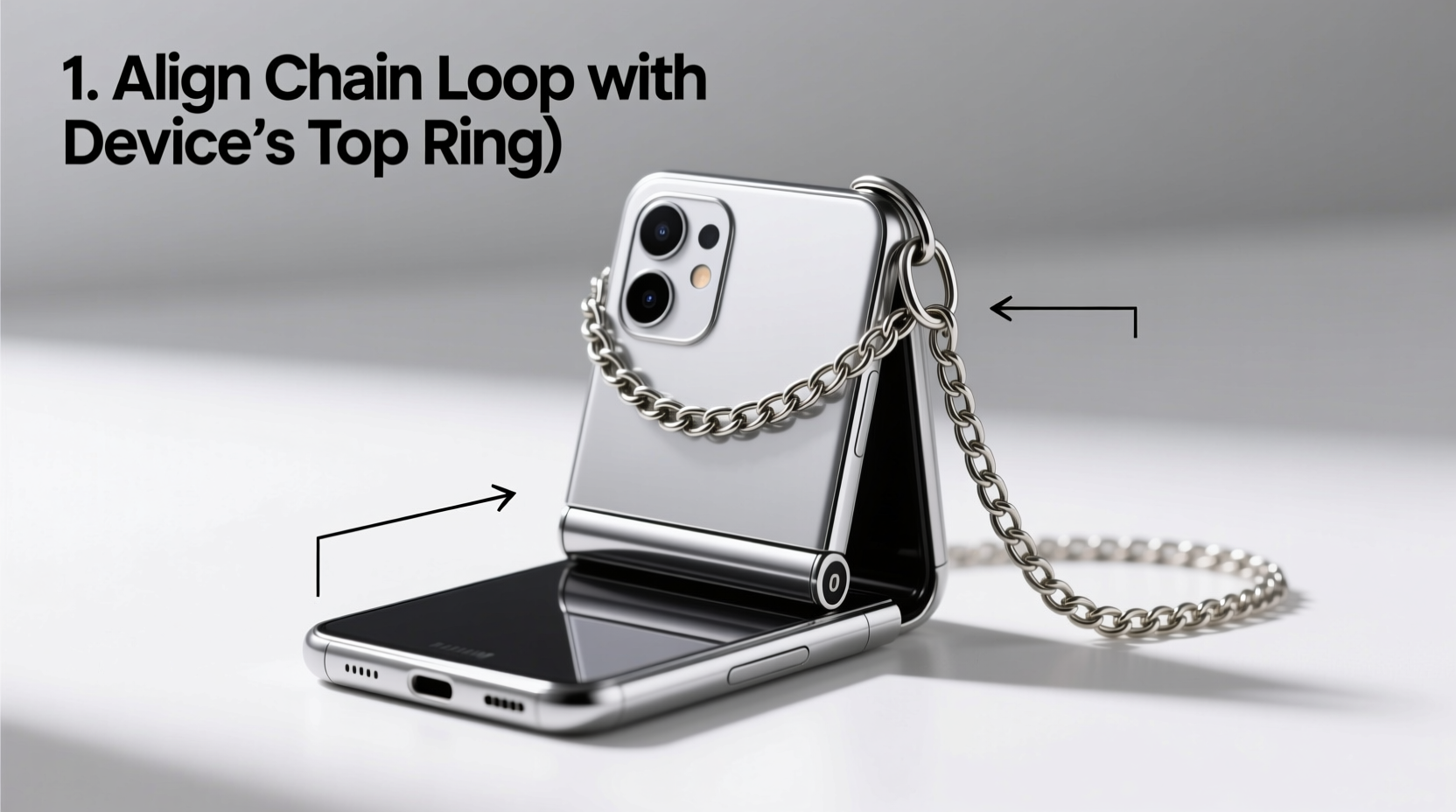 how to easily install a chain style case on your z flip 5 for hands free convenience