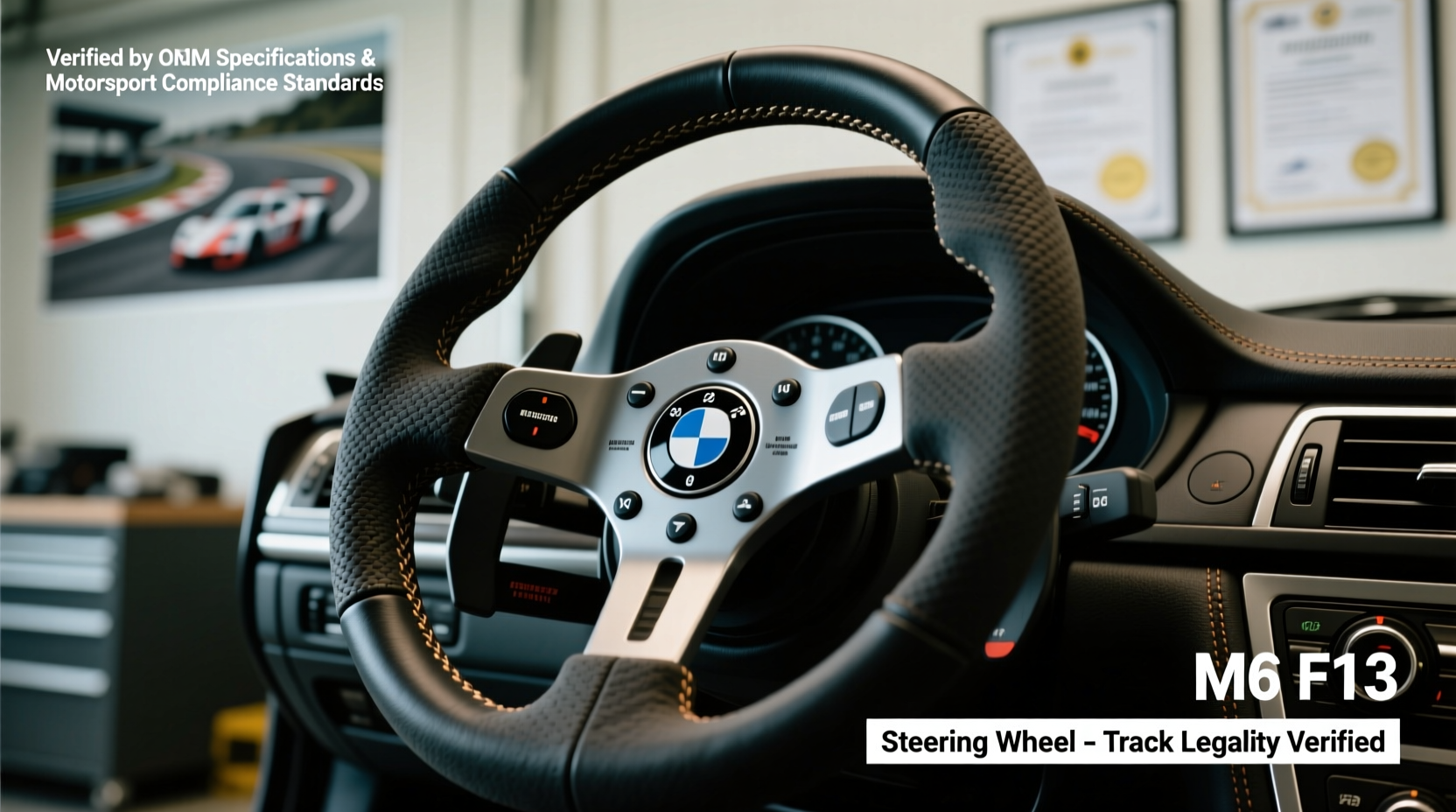 m6 f13 steering wheel track legal