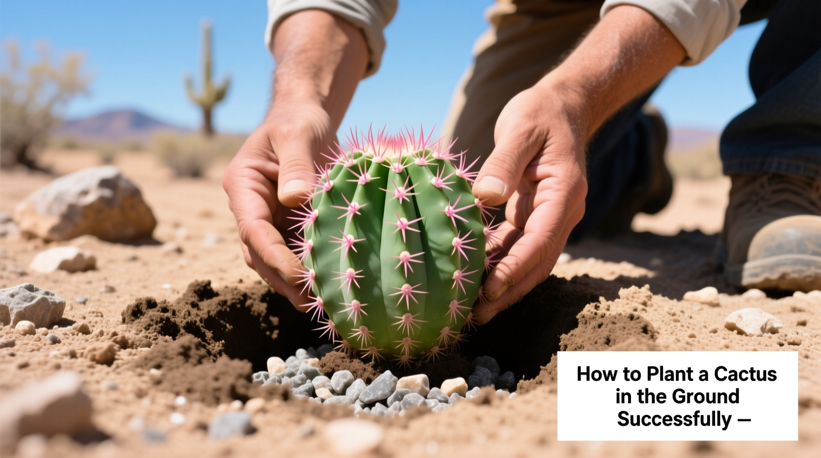 how to plant a cactus in the ground