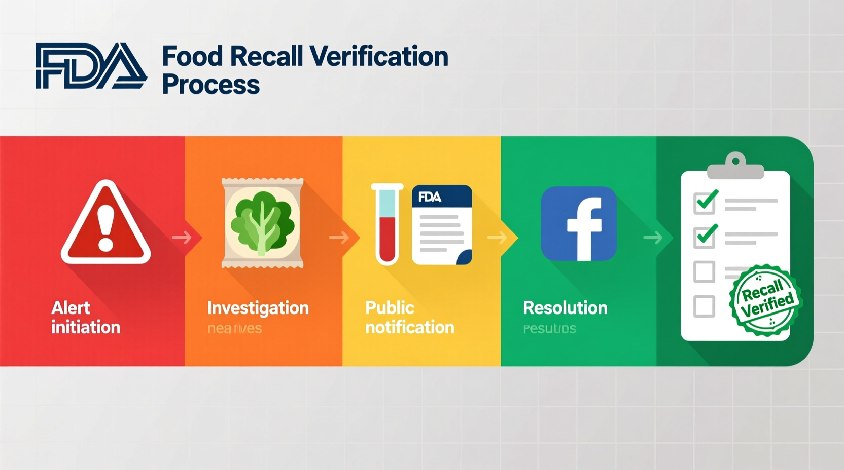 FDA food recall verification process infographic