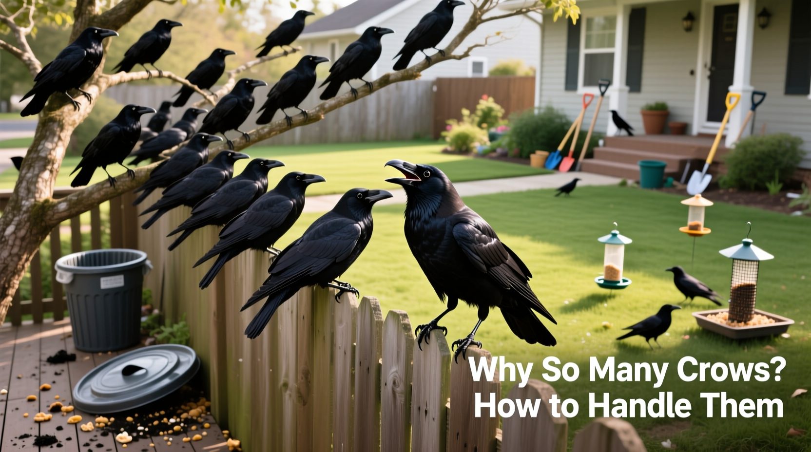 Crows In Your Yard Why So Many How To Handle Them