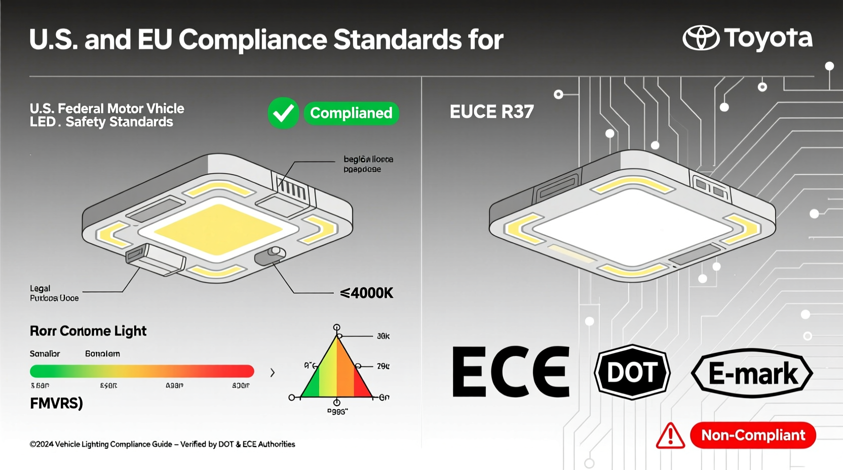 Corolla LED Dome Light Legality: U.S. & EU Compliance Guide
