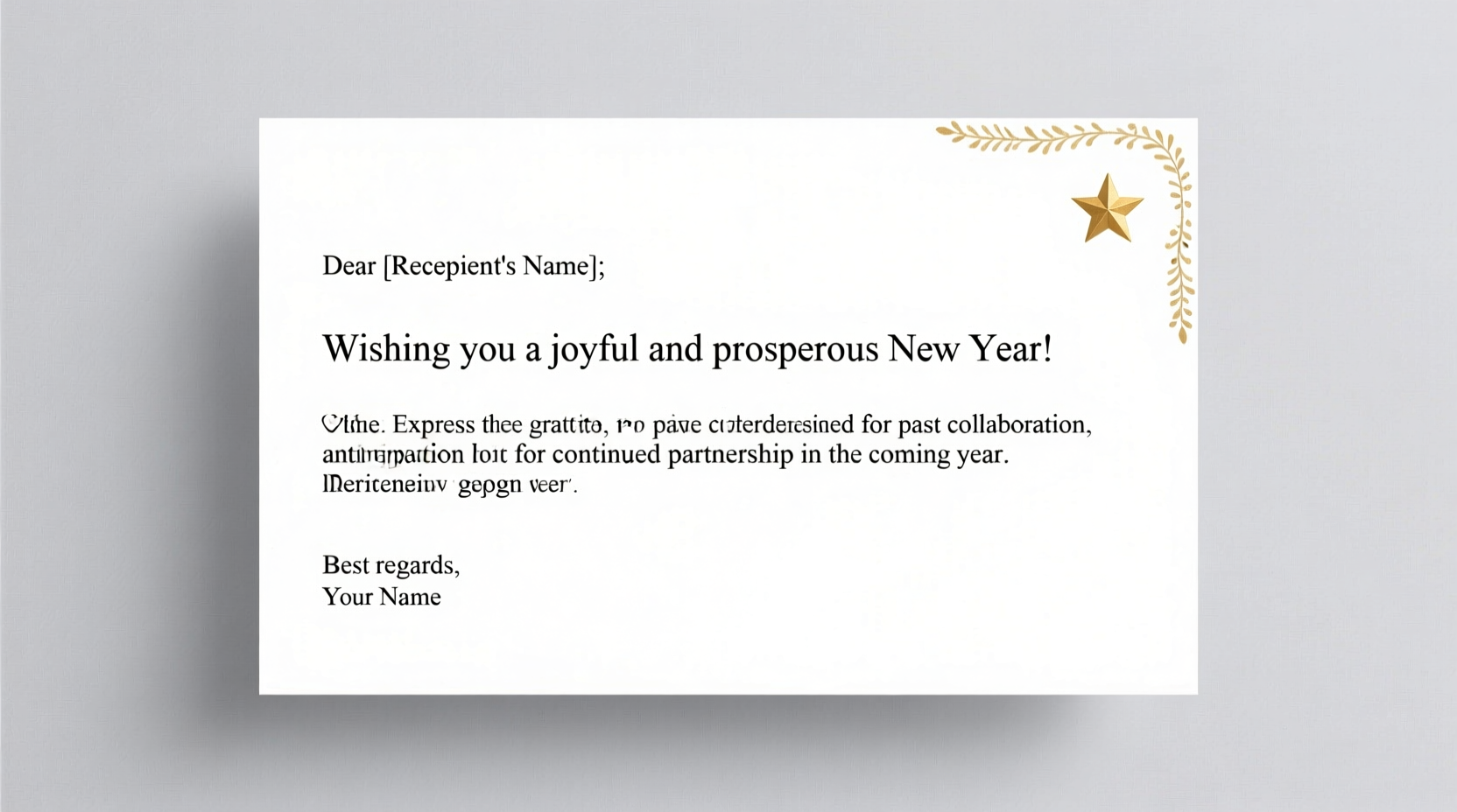 how to wish happy new year in email