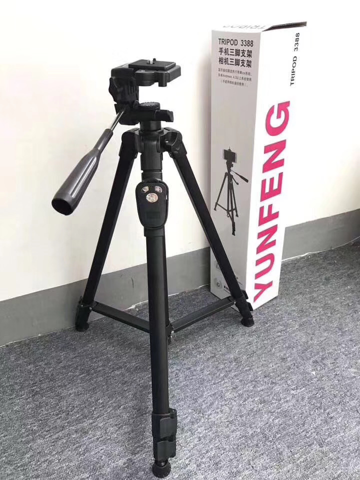 Factory Direct price lightweight camera mobile phone mini 3388 aluminum tripod stand and tripod