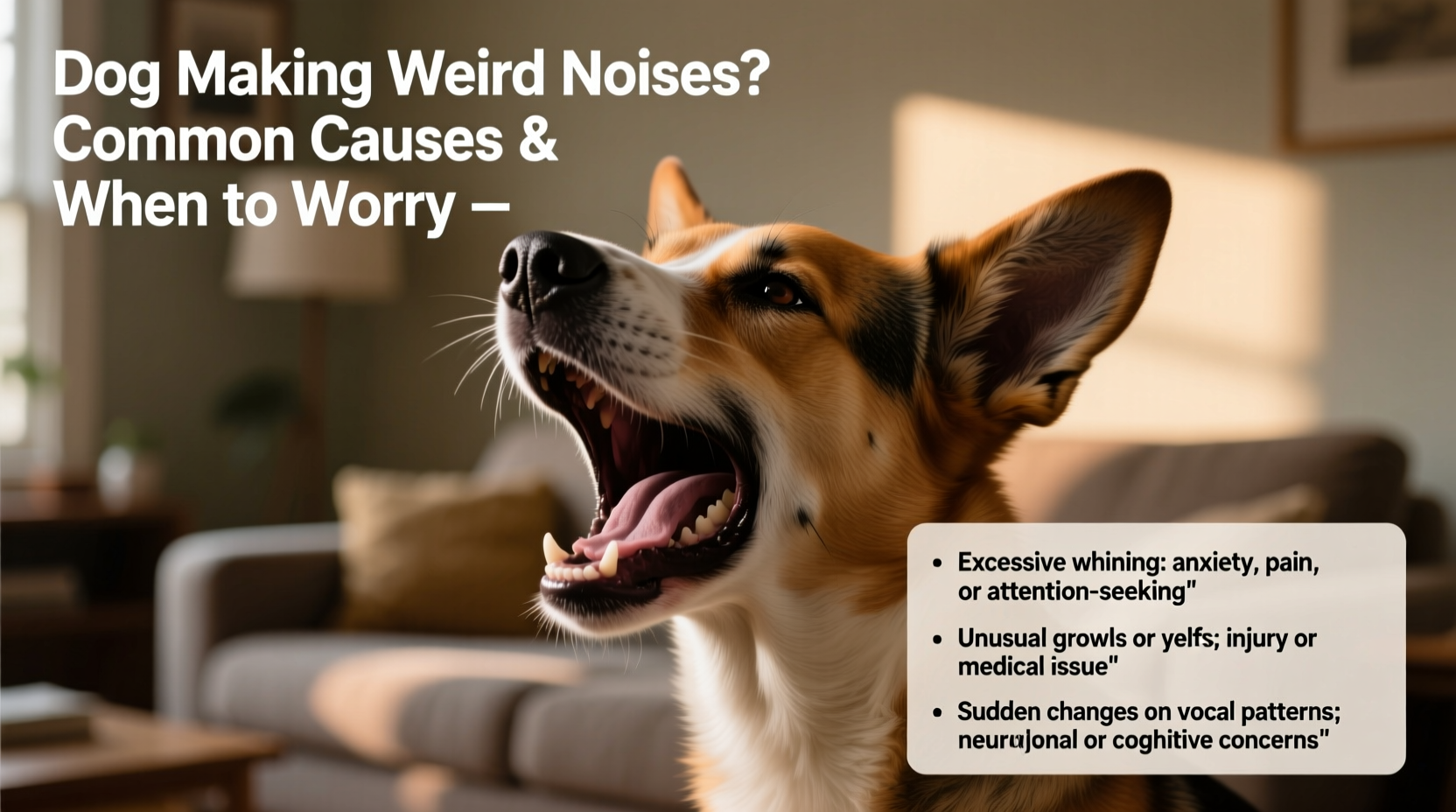 dog making weird noises common causes when to worry