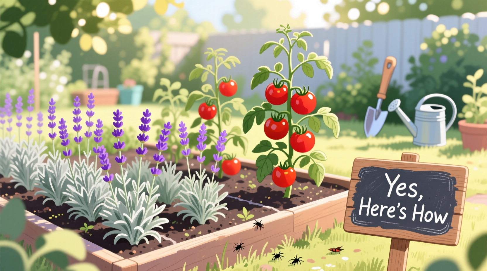 can i plant lavender with tomatoes