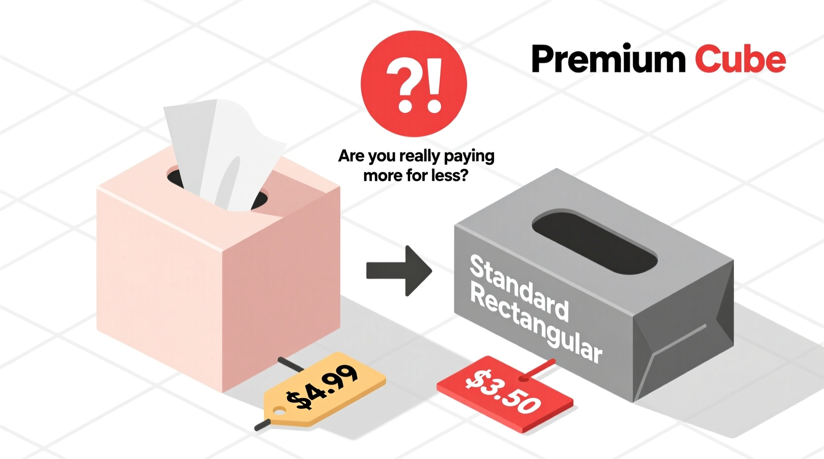 cube vs rectangular tissue boxes are you really paying more for less