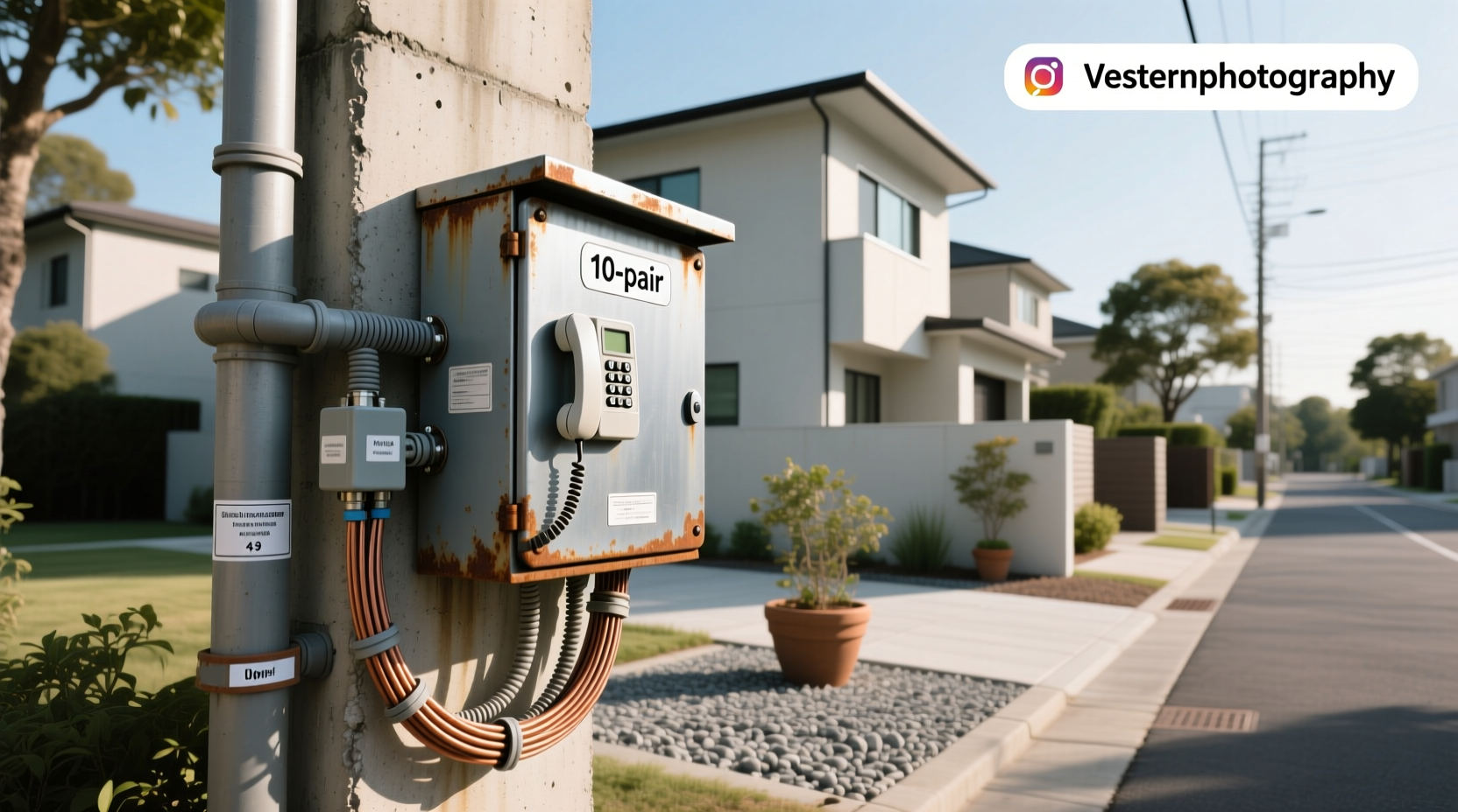 10 pair telephone distribution box guide