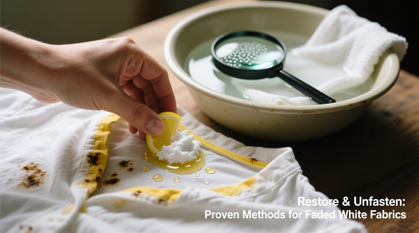 effective methods to restore and unfasten stubborn stains on faded white garments