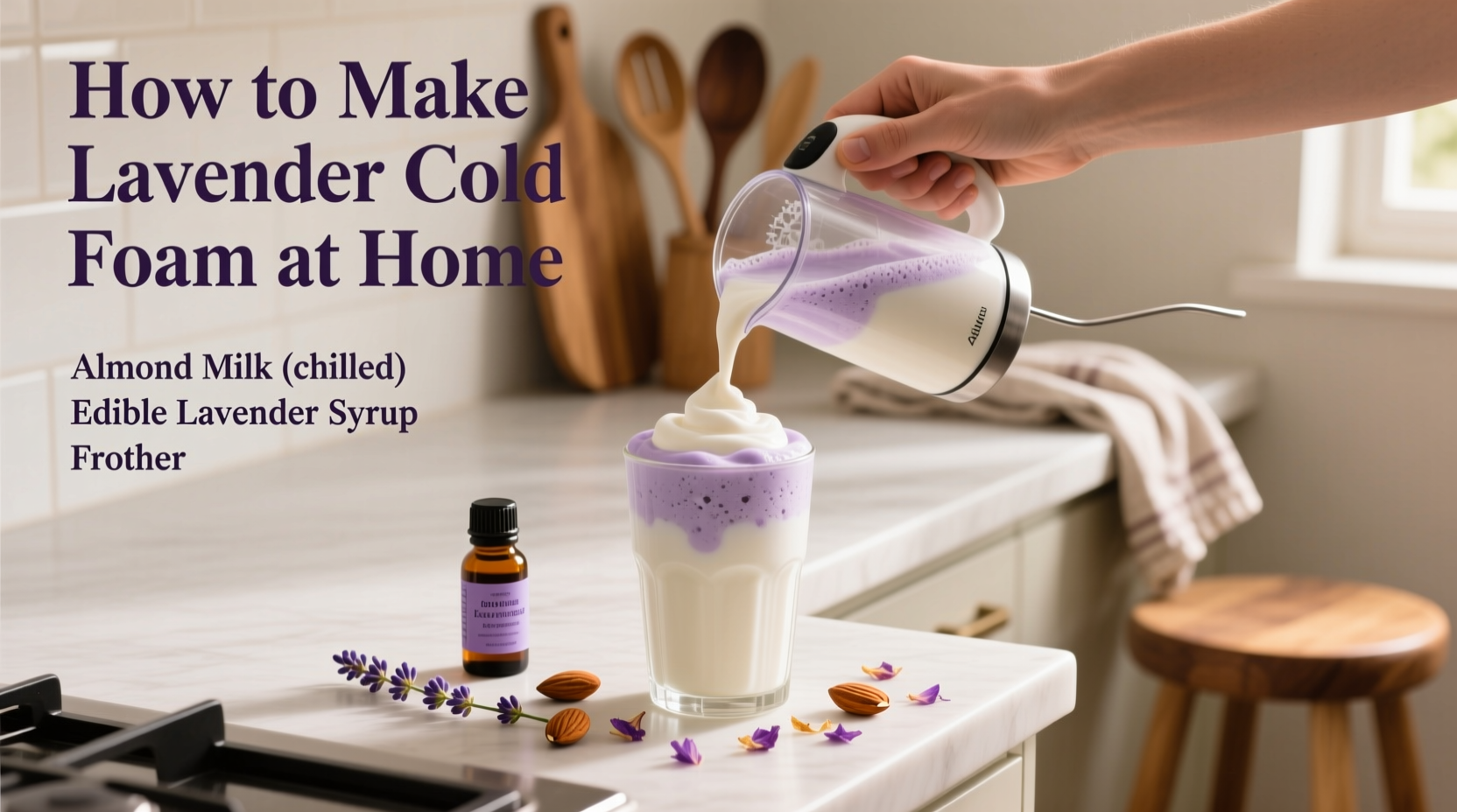 how to make lavender cold foam at home