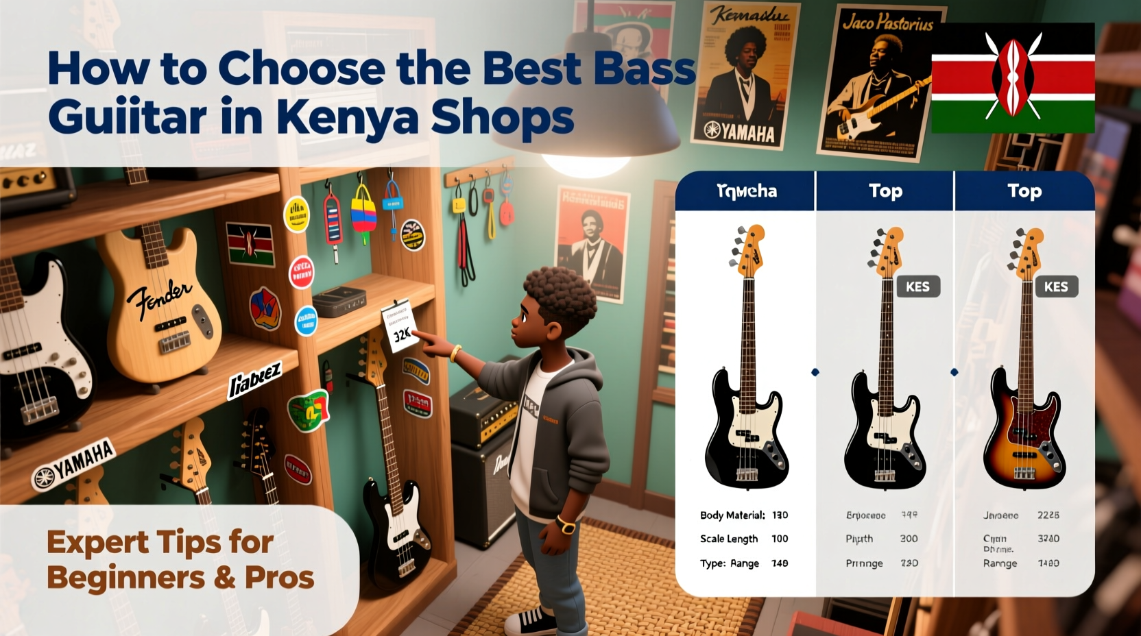 bass guitar in kenya shops
