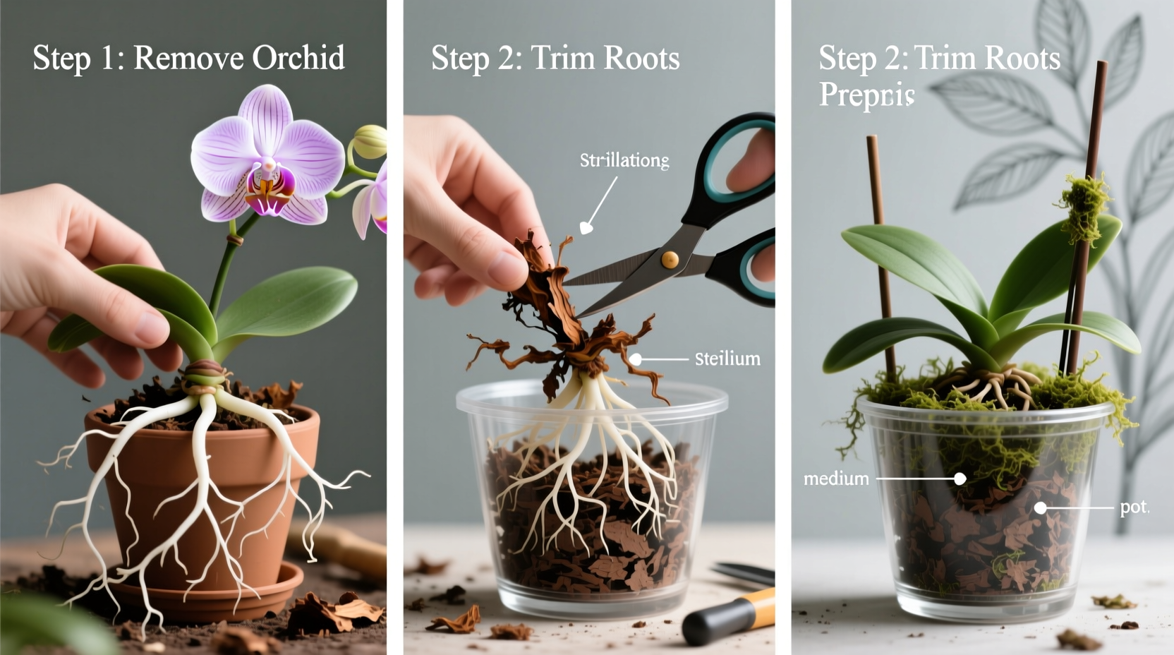 how do you transplant an orchid