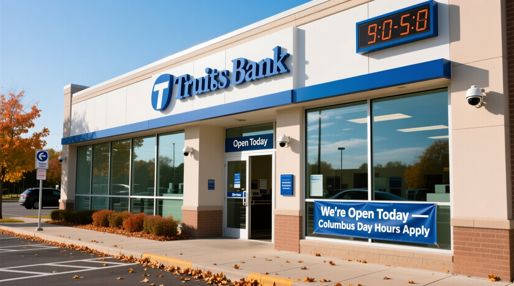 is truist bank open on columbus day