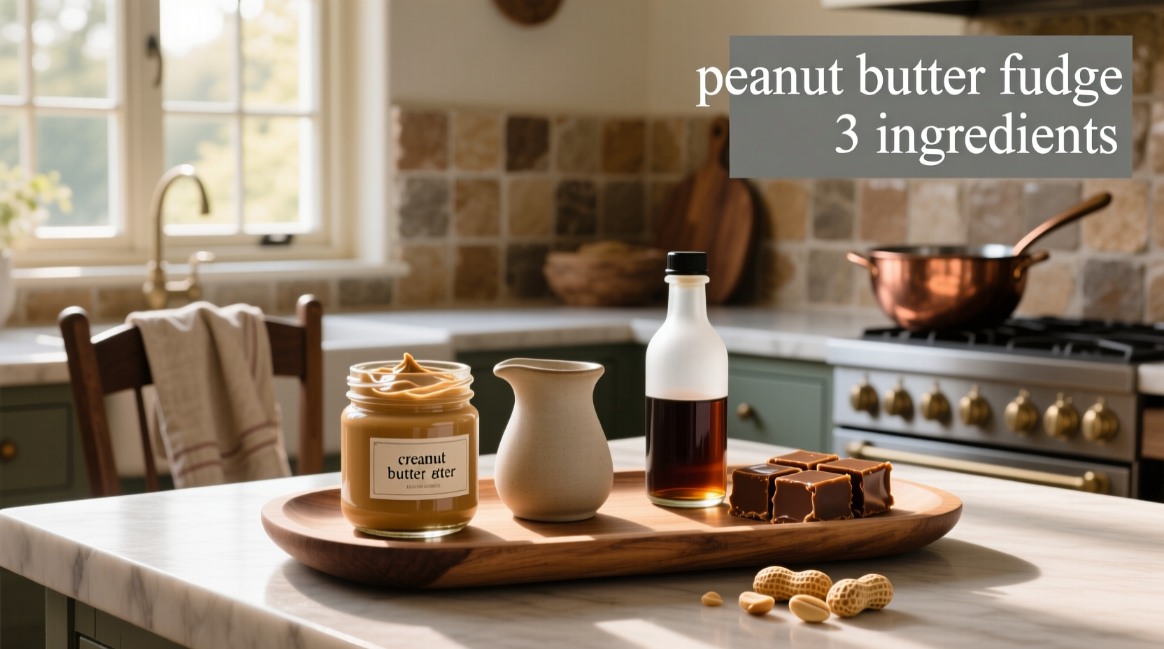 3 ingredient peanut butter fudge recipe
