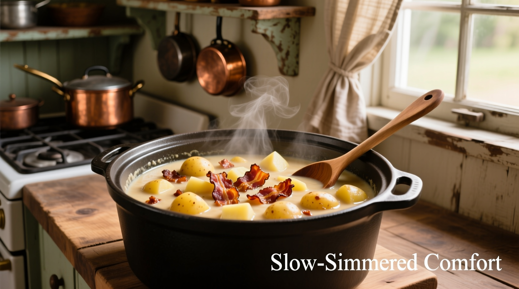 Perfect Crockpot Potato and Bacon Soup Recipe (Easy & Creamy)