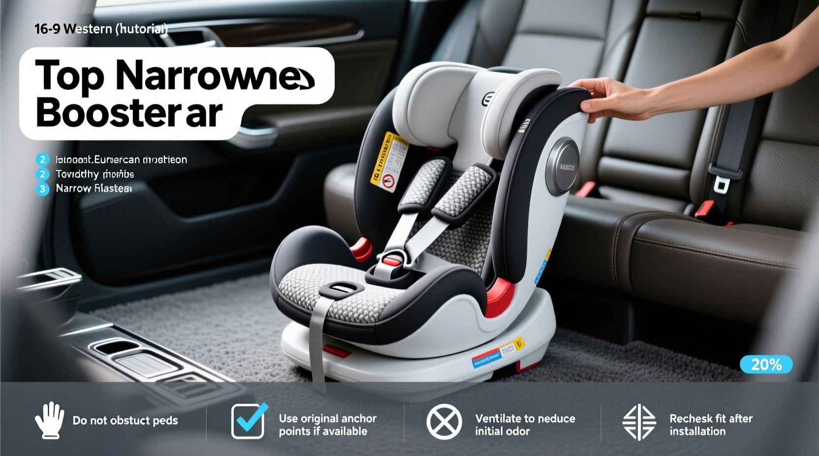 best narrow booster car seats