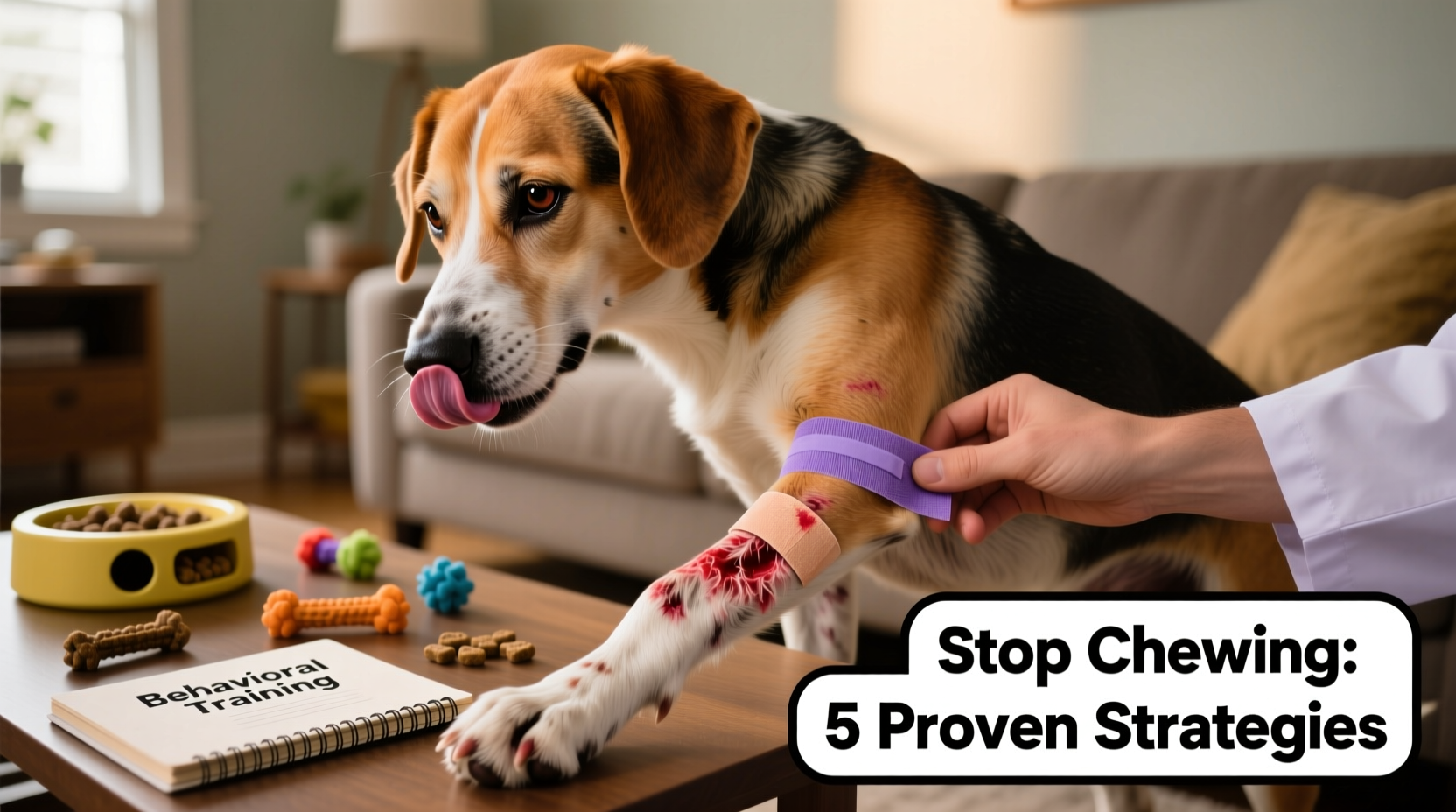 effective strategies to stop your dog from chewing on his leg and promote healthy behavior