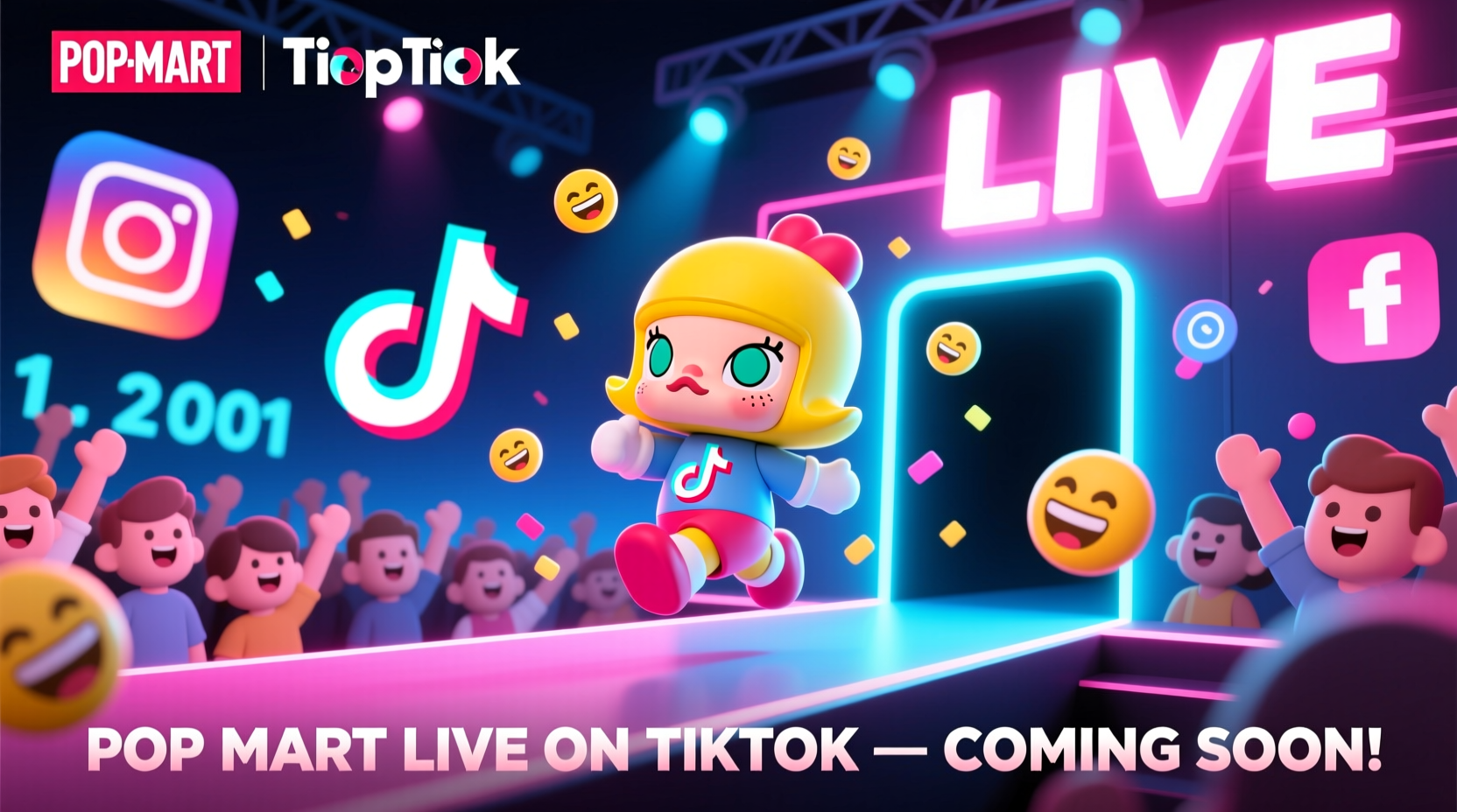 when does popmart go live on tiktok