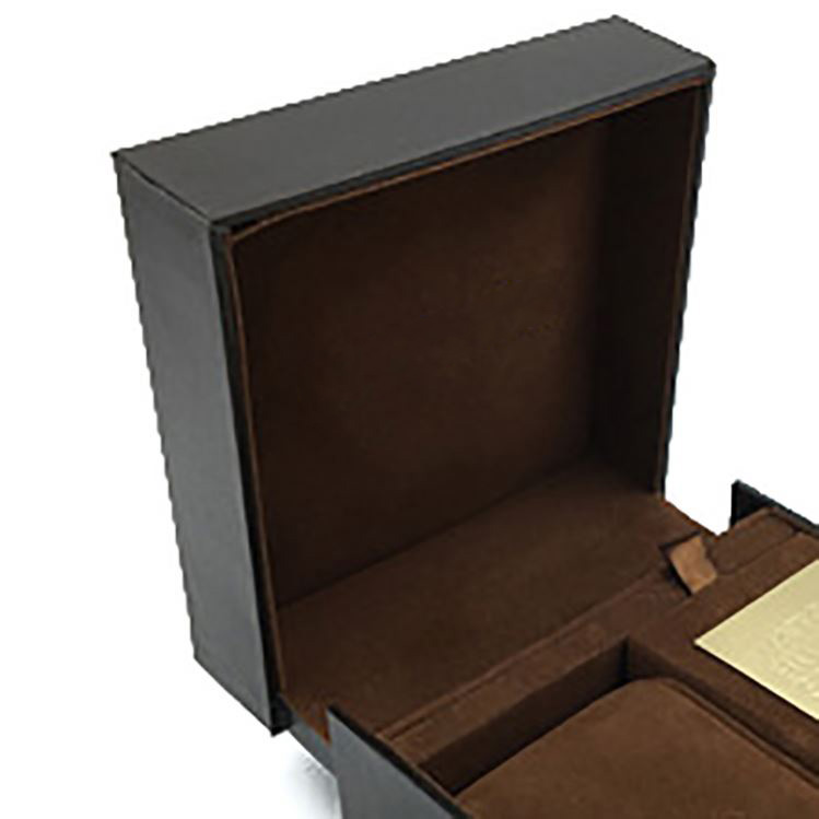 Boîte en bois usine personnalisée en gros haut de gamme High End Fashion Boîte de montre en cuir PU avec plaque d'or