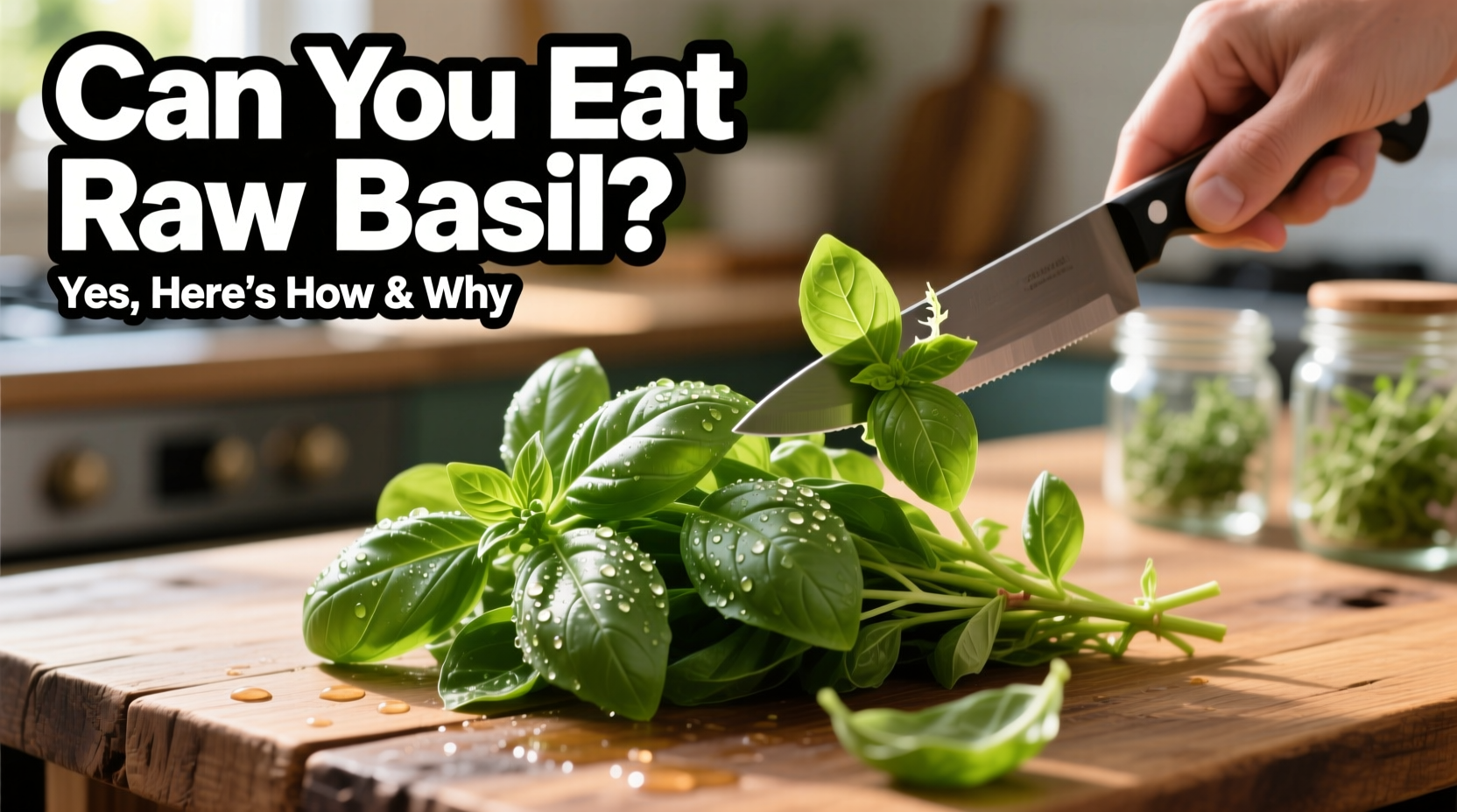 can you eat raw basil