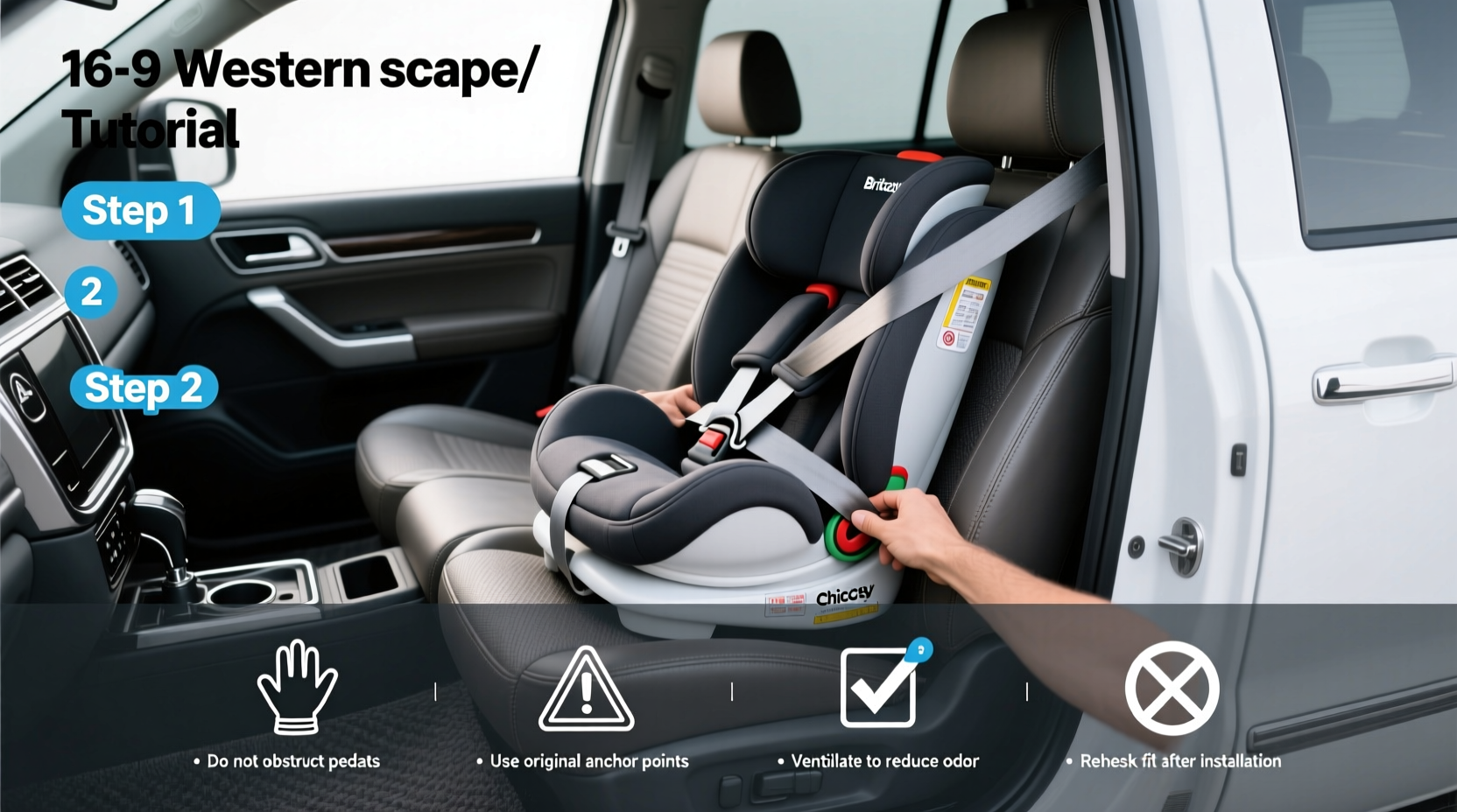 how to install a child car seat in a truck