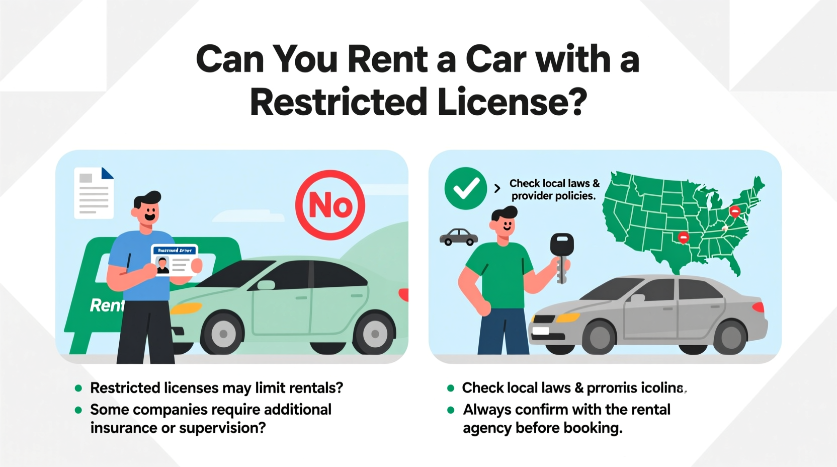 can you rent a car with a restricted license