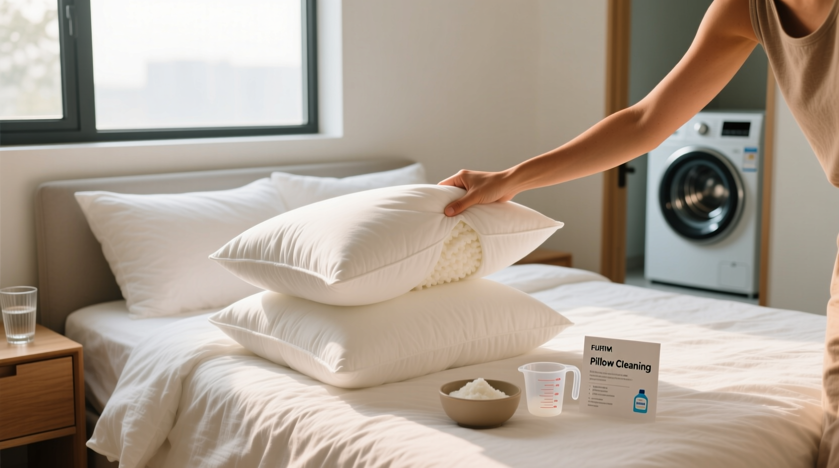 how to clean pillows
