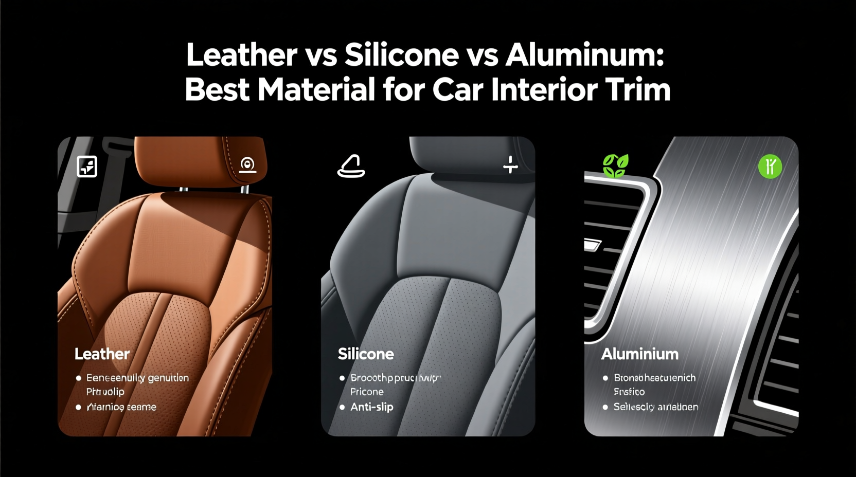 leather silicone aluminum comparison