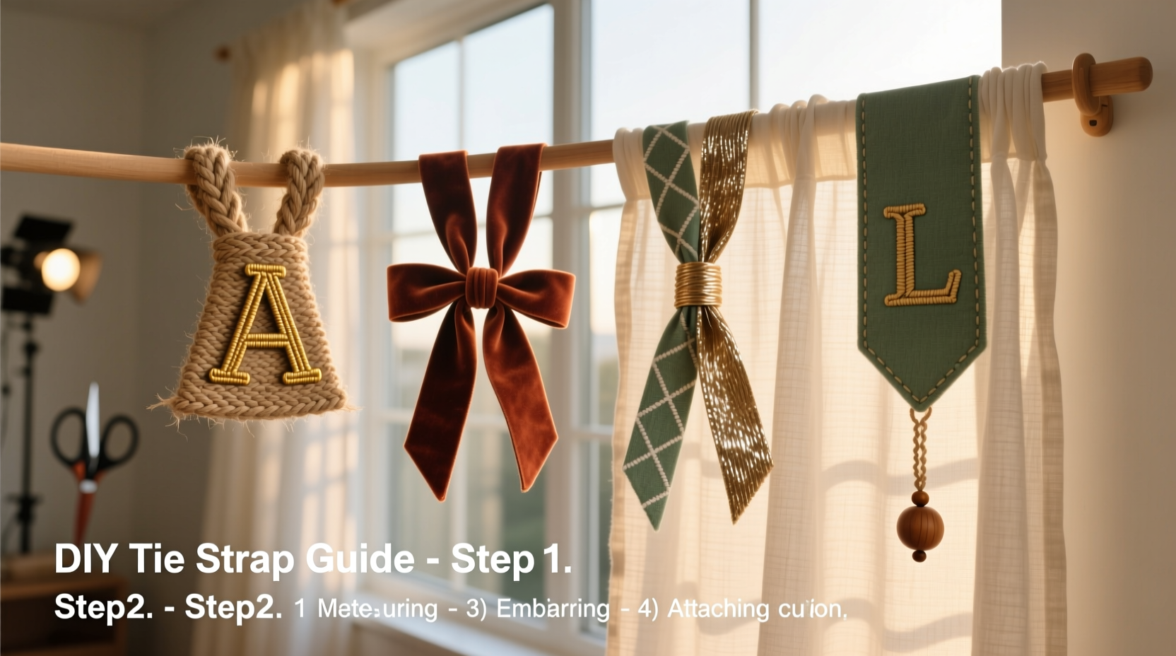 creative and stylish diy curtain tie straps step by step guide for unique window decor