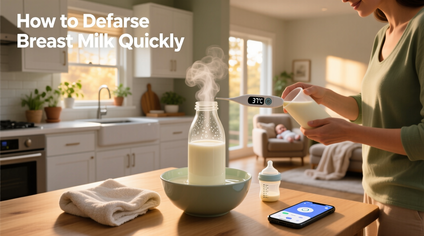 how to defrost breast milk quickly safely
