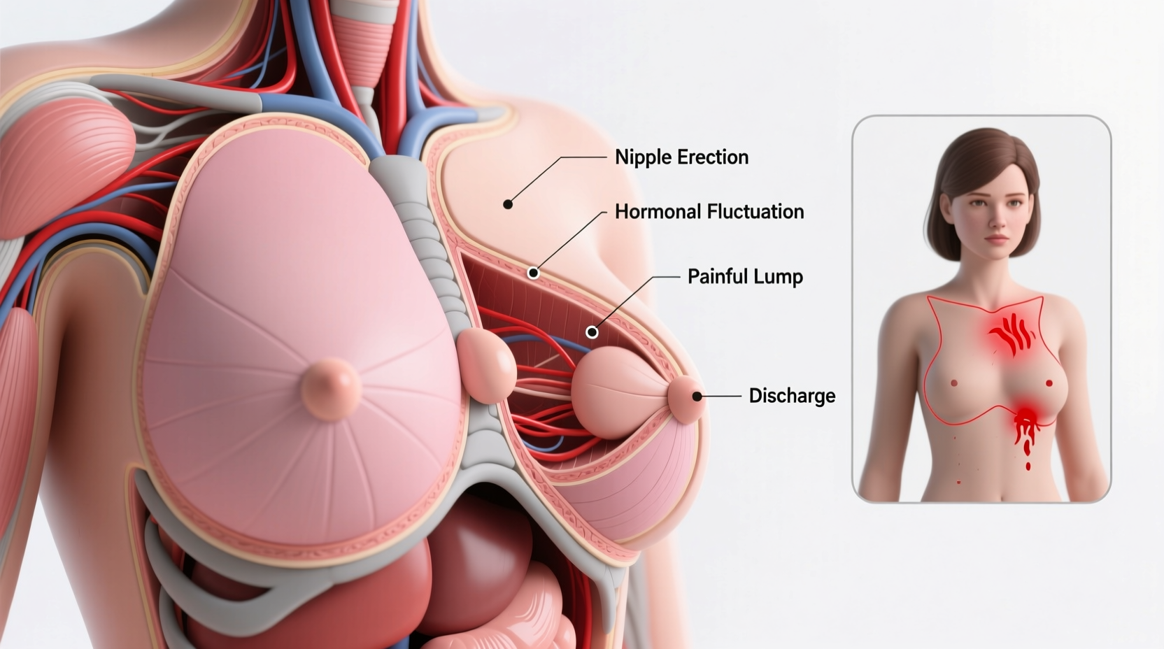why is my boob hard causes symptoms when to worry