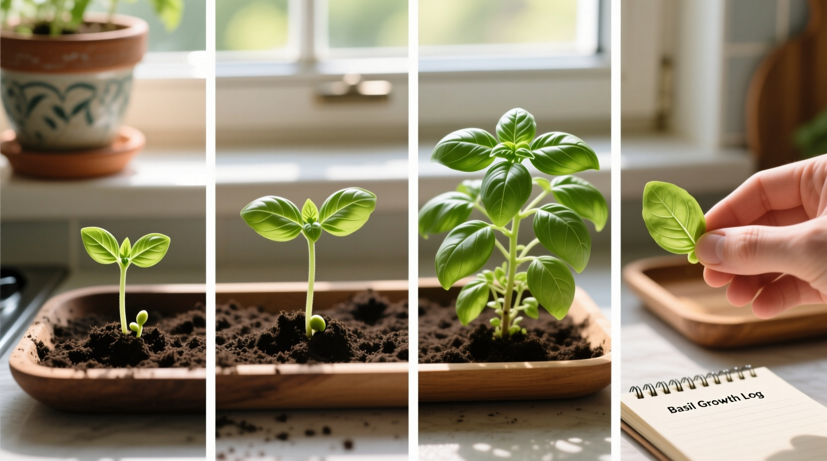 how long to grow basil