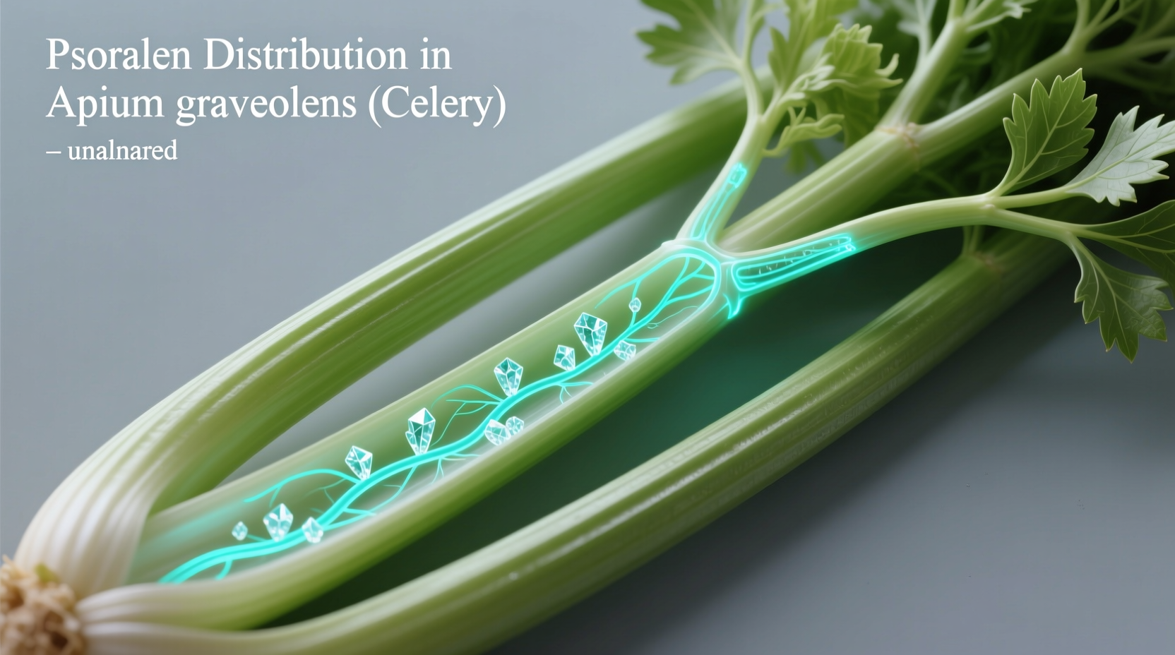 Celery stalks showing natural psoralen compounds