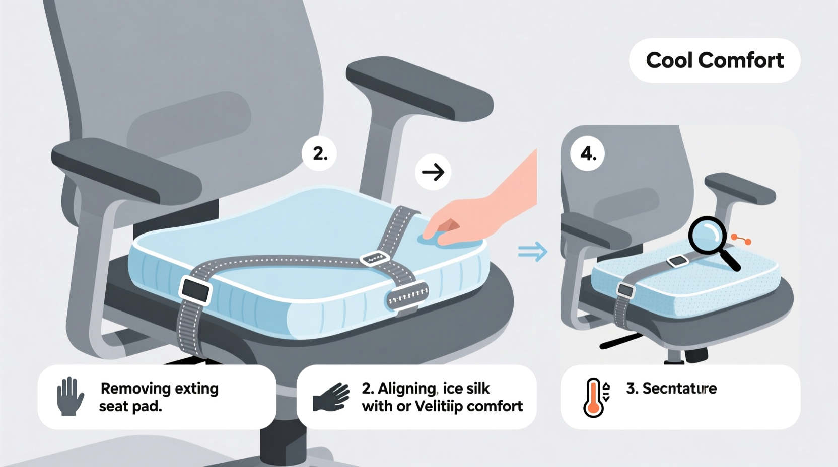 step by step guide to installing an ice silk seat cushion on your office chair for maximum comfort