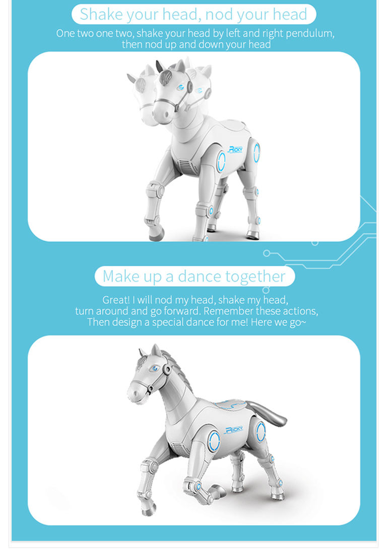 RC animals interactive walking robot remote control toy horse