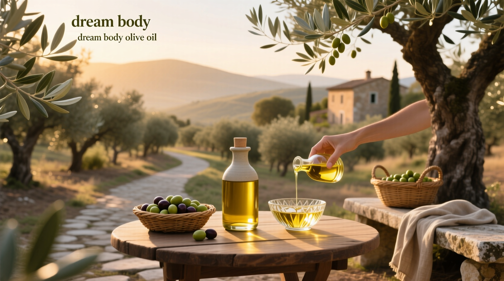 dream body olive oil for skin care