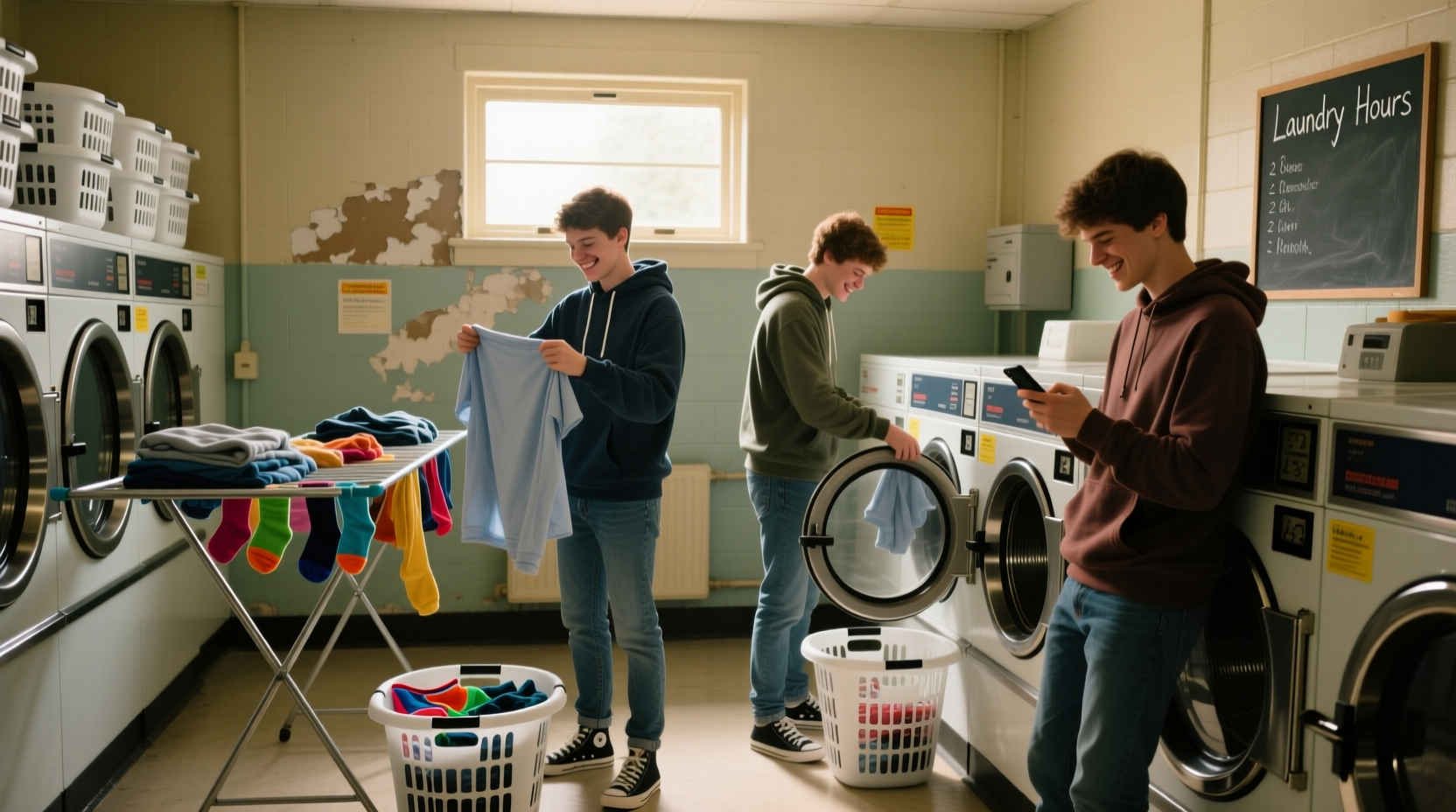 college laundry room