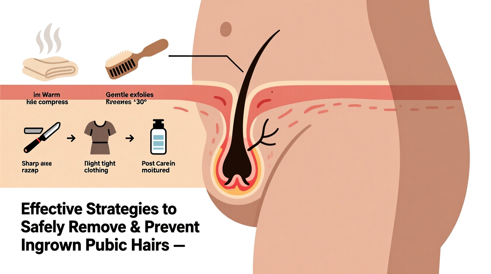 effective strategies to safely get rid of ingrown pubic hairs and prevent them