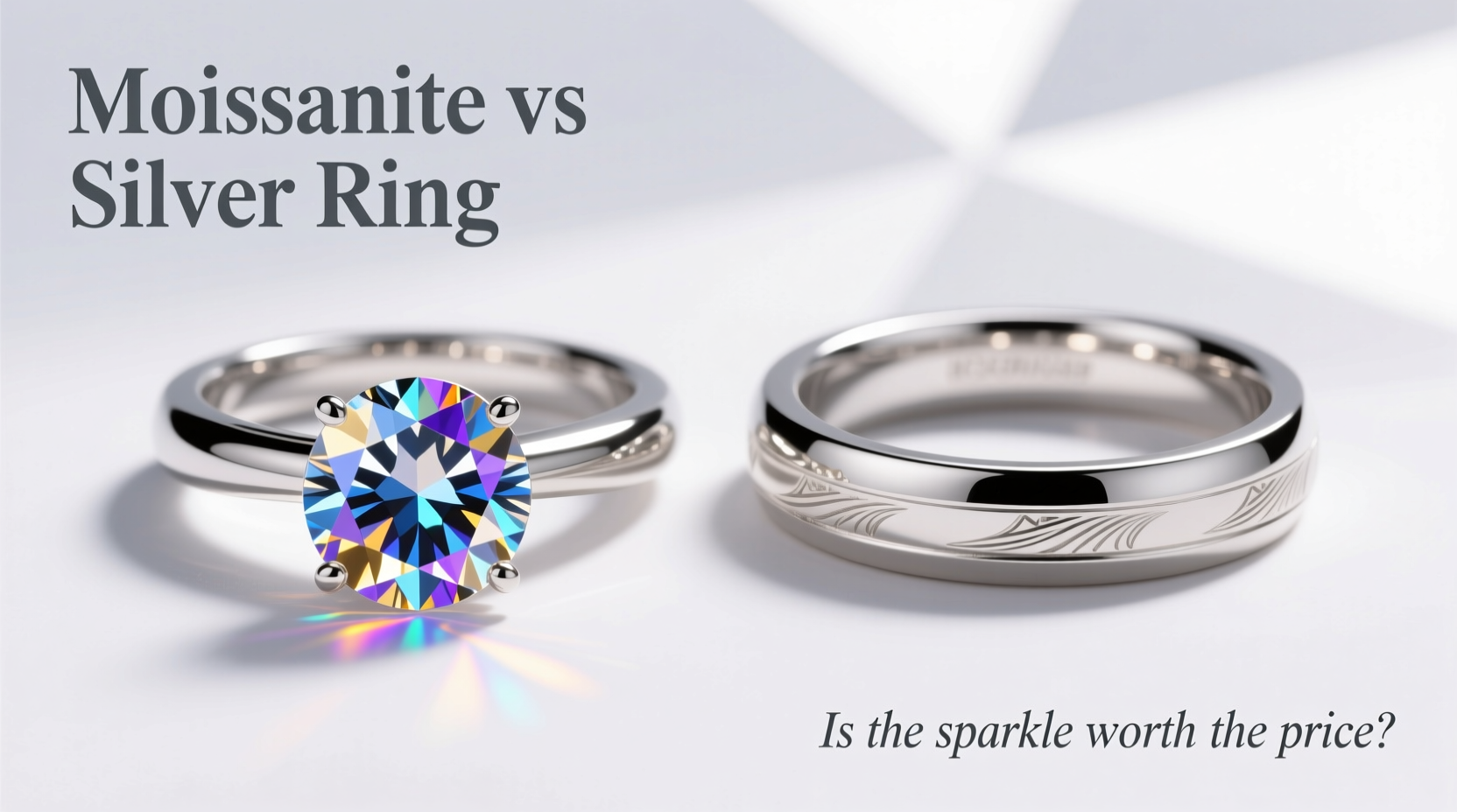 moissanite vs silver ring is the sparkle really worth the price difference