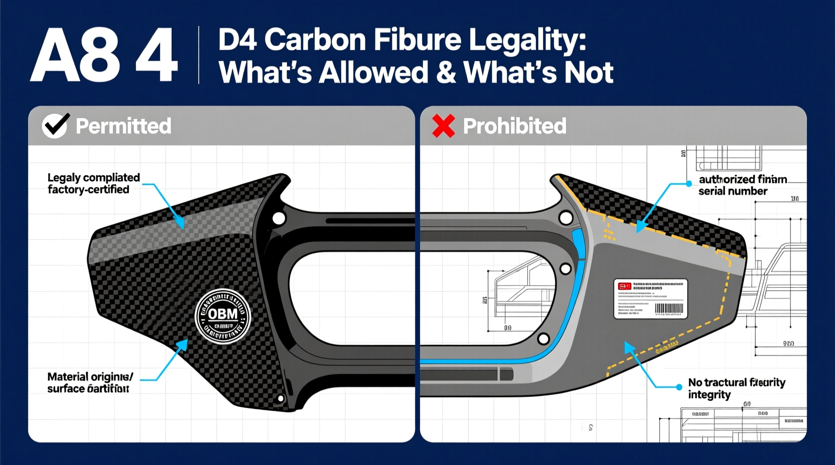 a8 d4 carbon fiber legality
