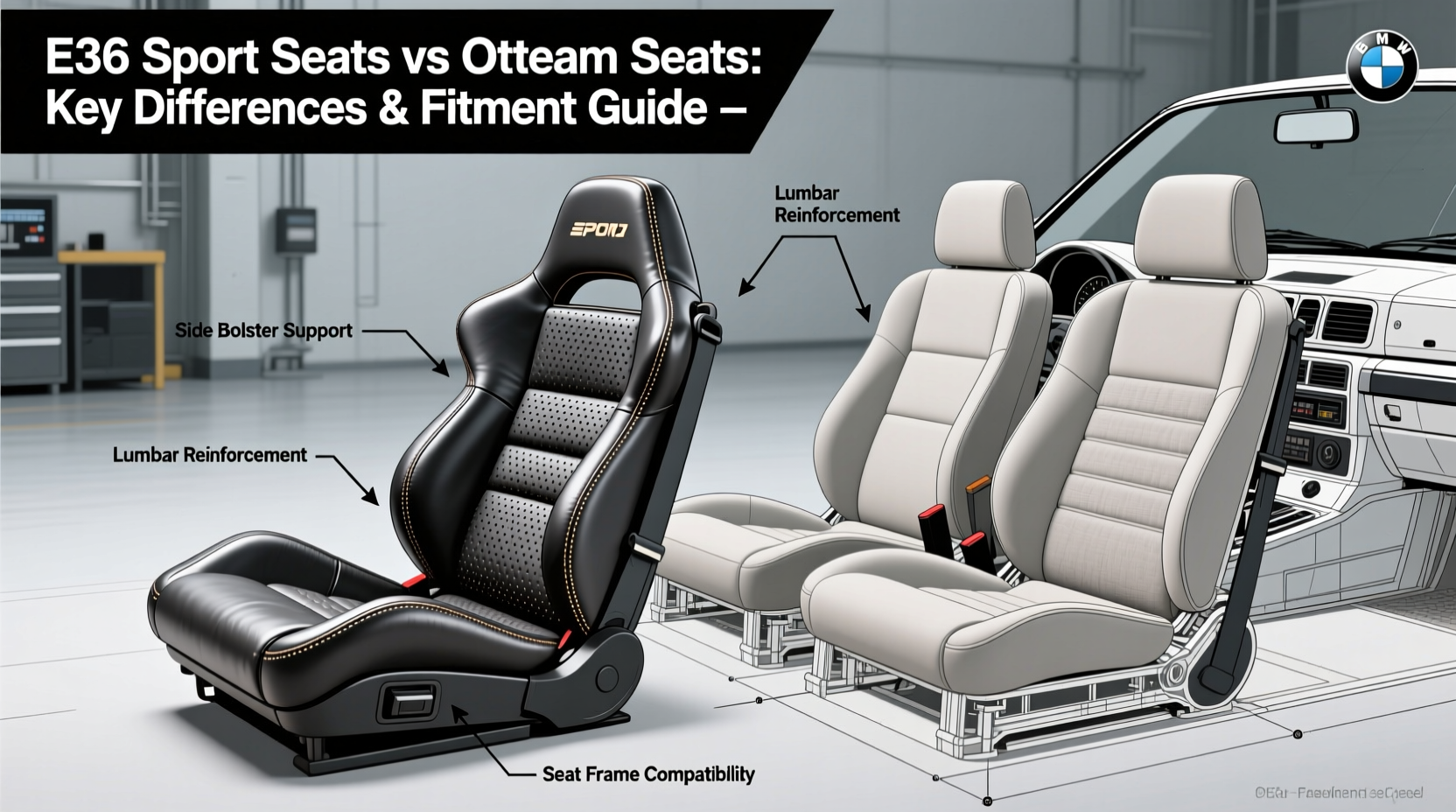 e36 sport vs oem seats