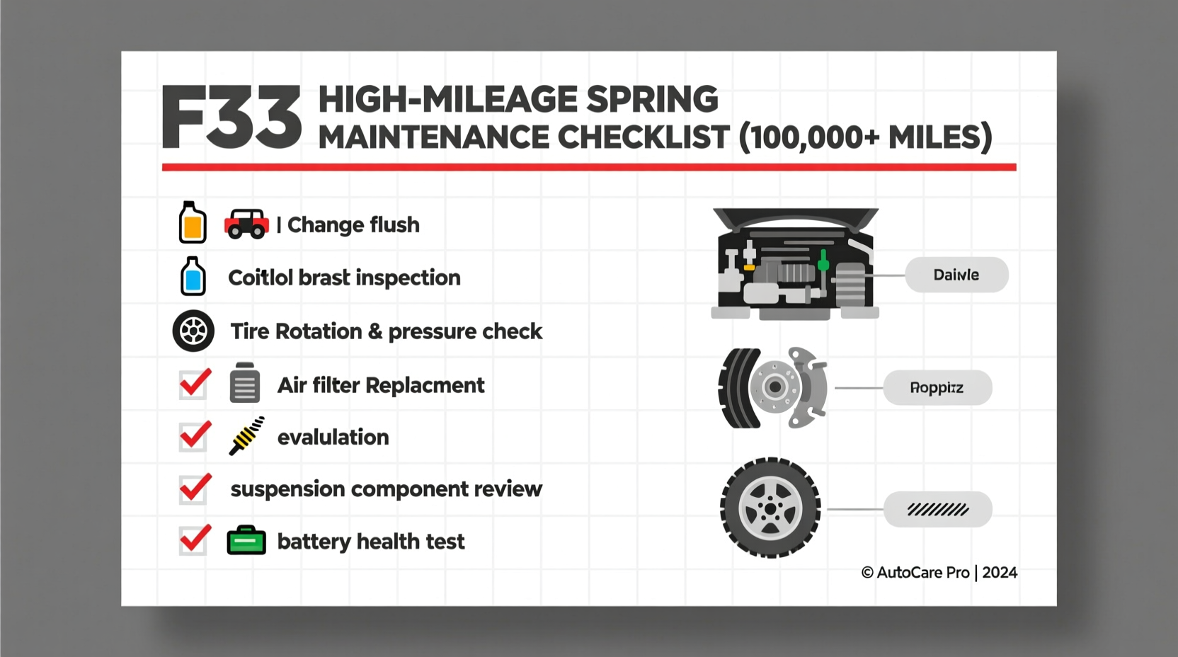 f33 high mileage spring checklist
