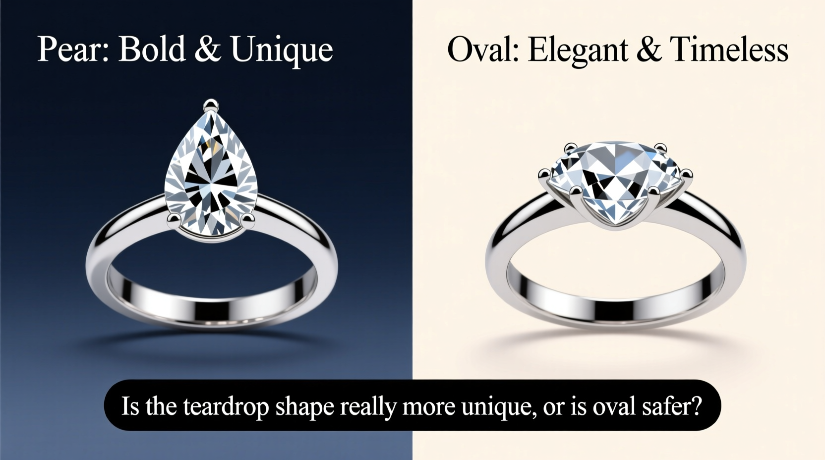 pear vs oval rings is the teardrop shape really more unique or is oval safer