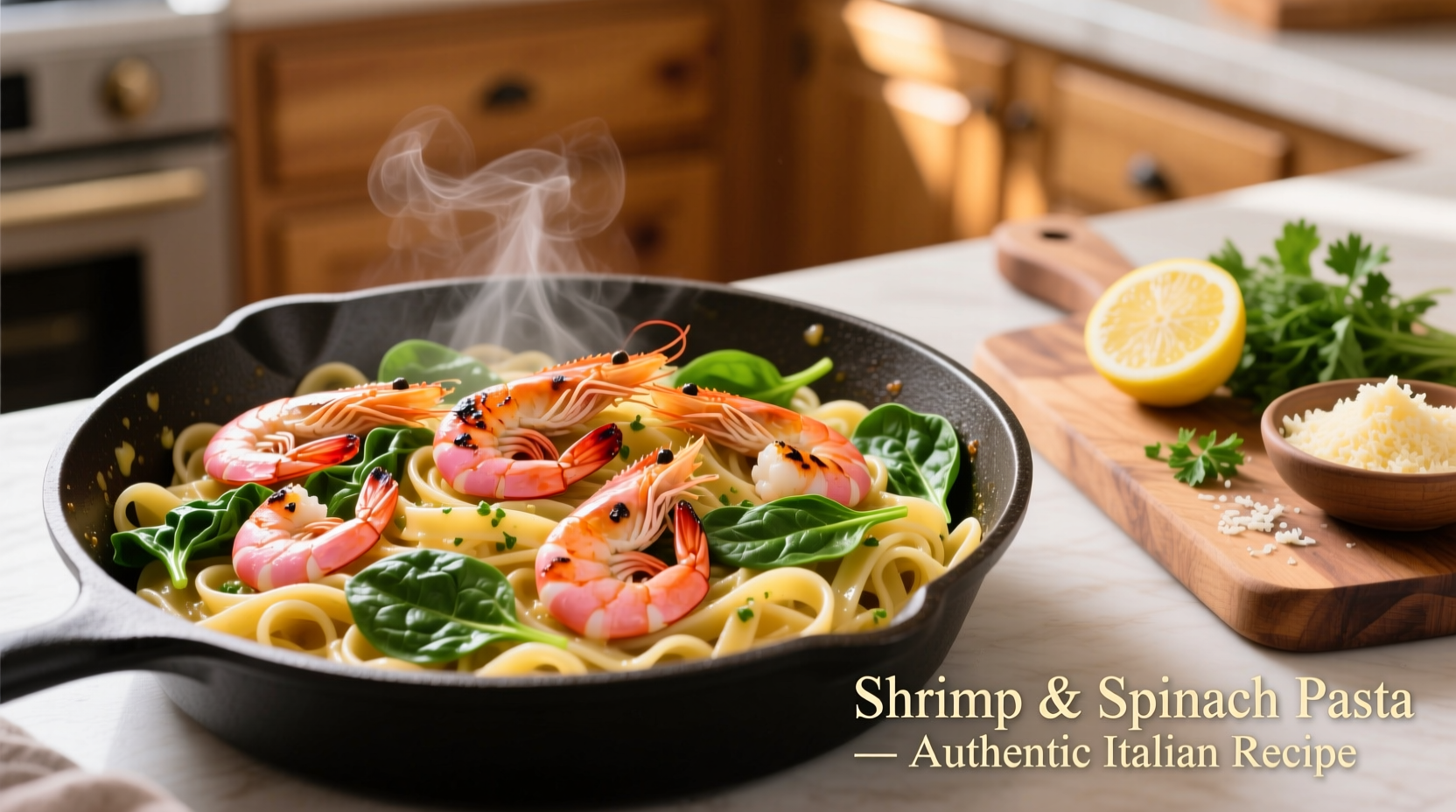 20-Minute Shrimp and Spinach Pasta Recipe (No Cream)