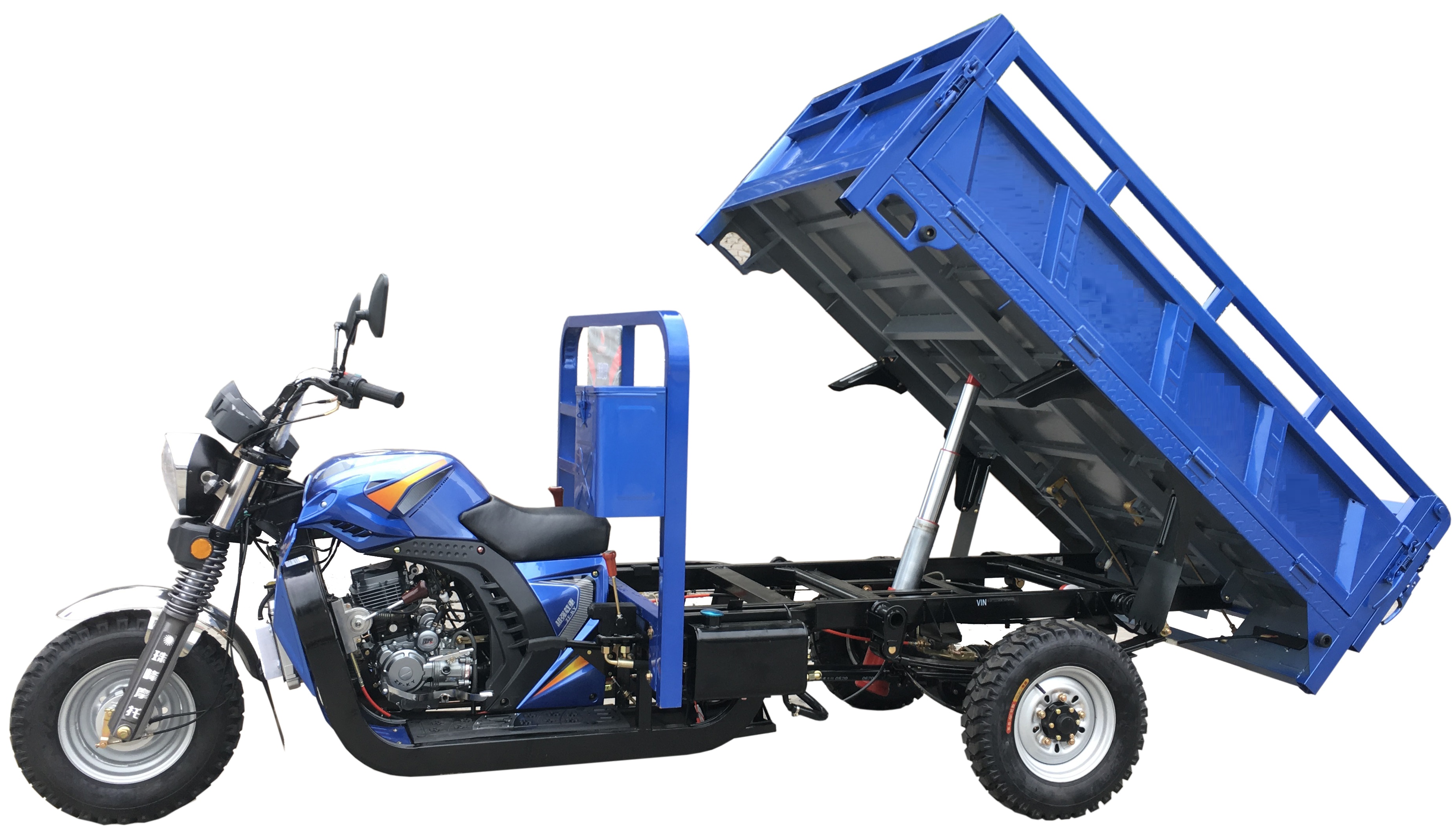 货物三轮车三轮摩托车装载机与自卸模型 zx-4