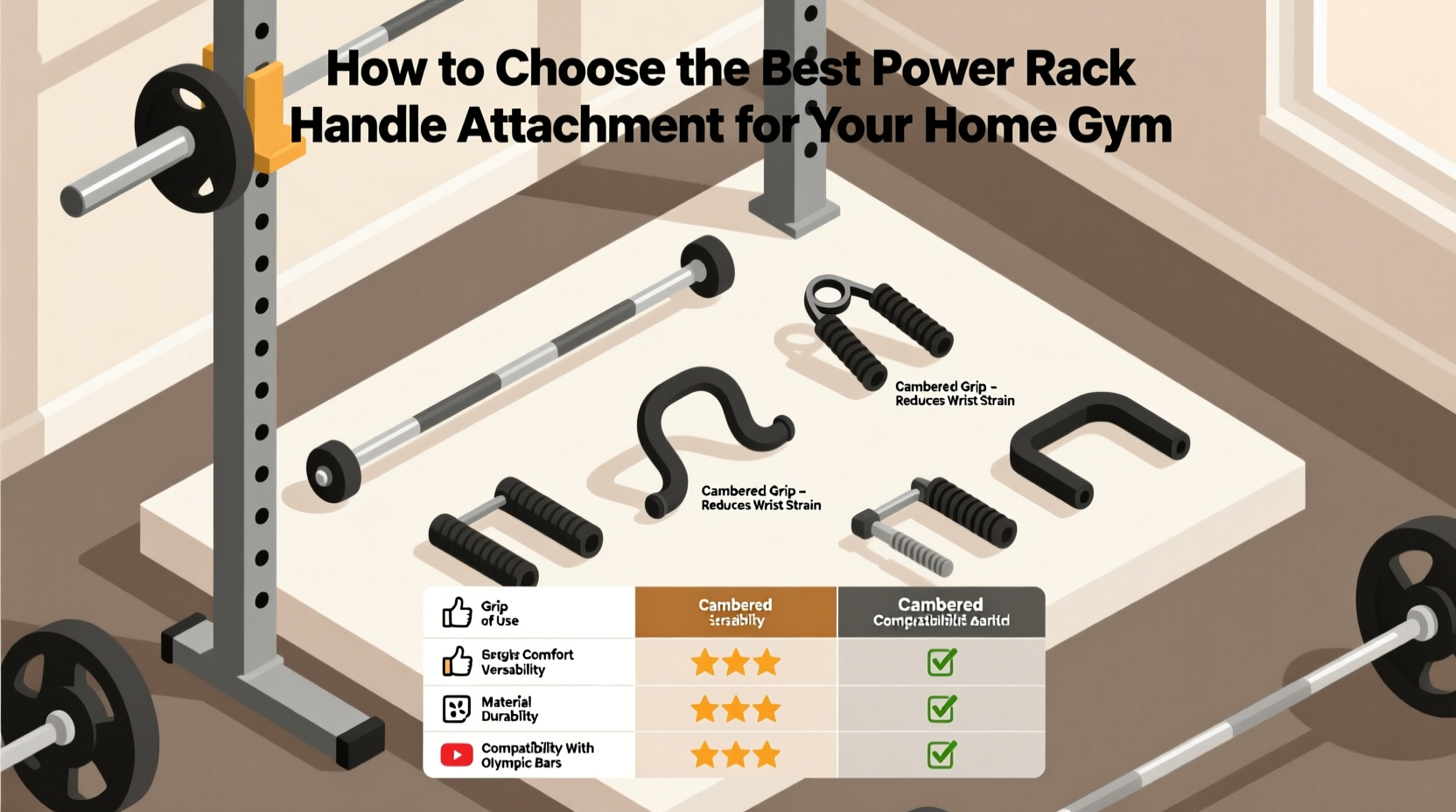 How to Choose the Best Power Rack Handle Attachment for Your Home Gym